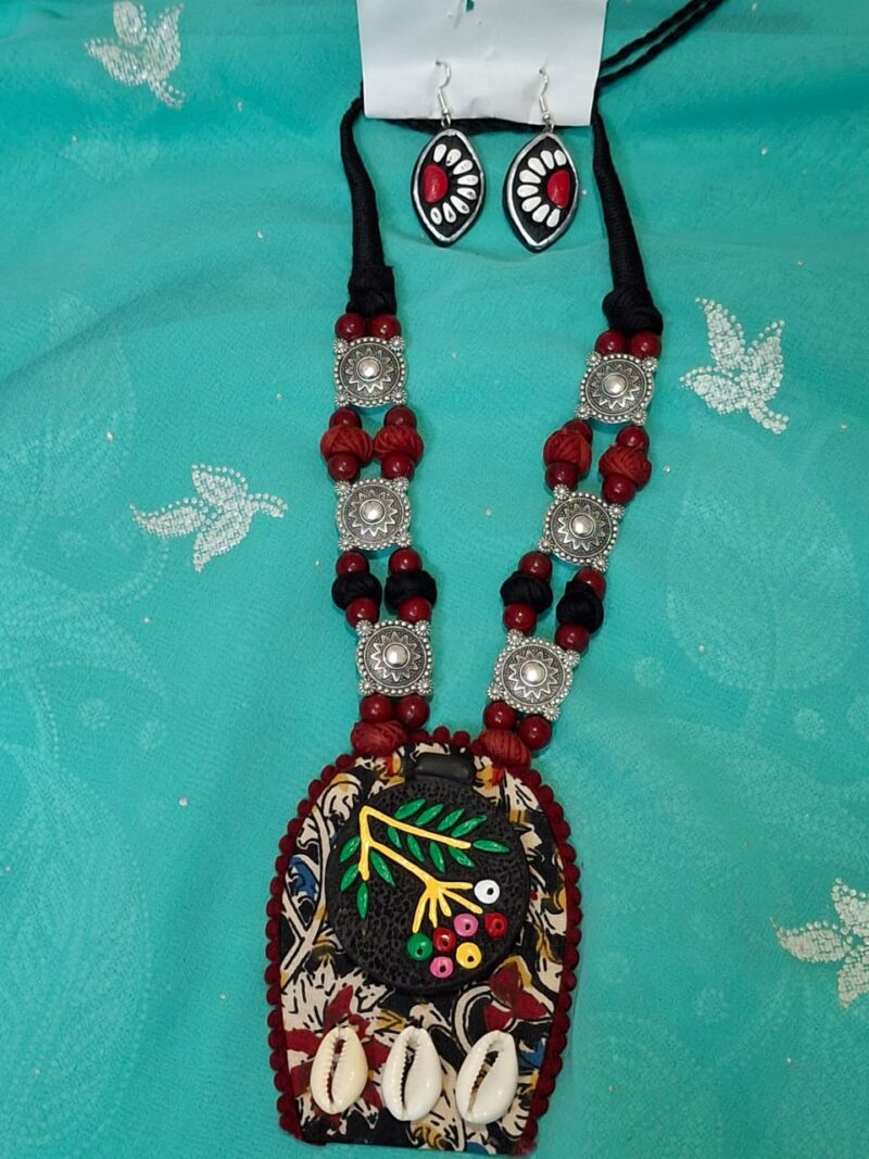 Handmade Fabric Long Necklace