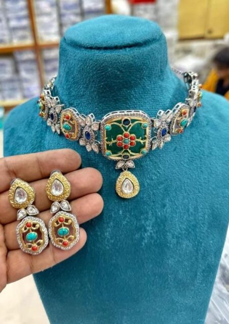 Dual Tone Chocker with Meena Work