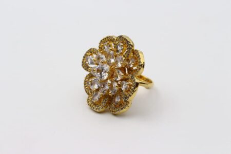 Solitaire Flower Zirconia Finger Ring