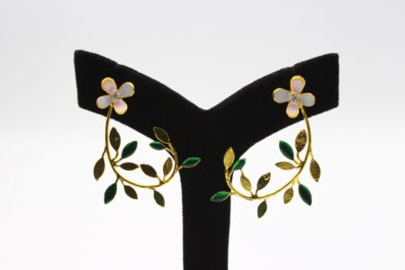 Nature-Inspired Gold-Toned Earrings