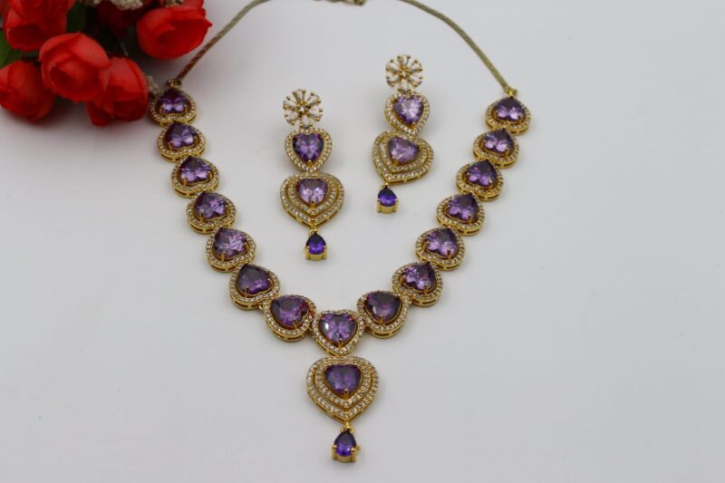 Amethyst Heart-Shaped Gemstone Set - Image 4