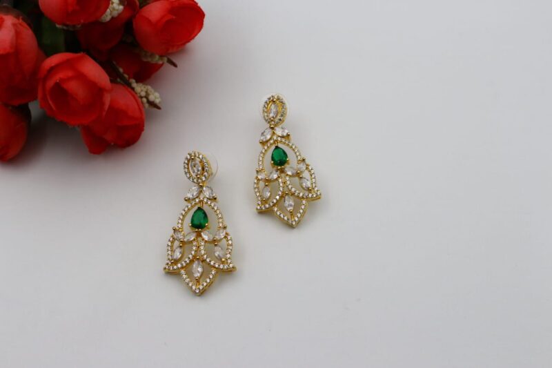 Gold-Toned Floral & Leaf Multi-Colored Jewelry Set - Image 4